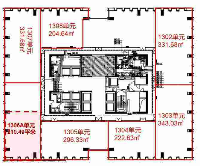 源深陆家嘴滨江中心（昌邑路）210平米写字楼出租