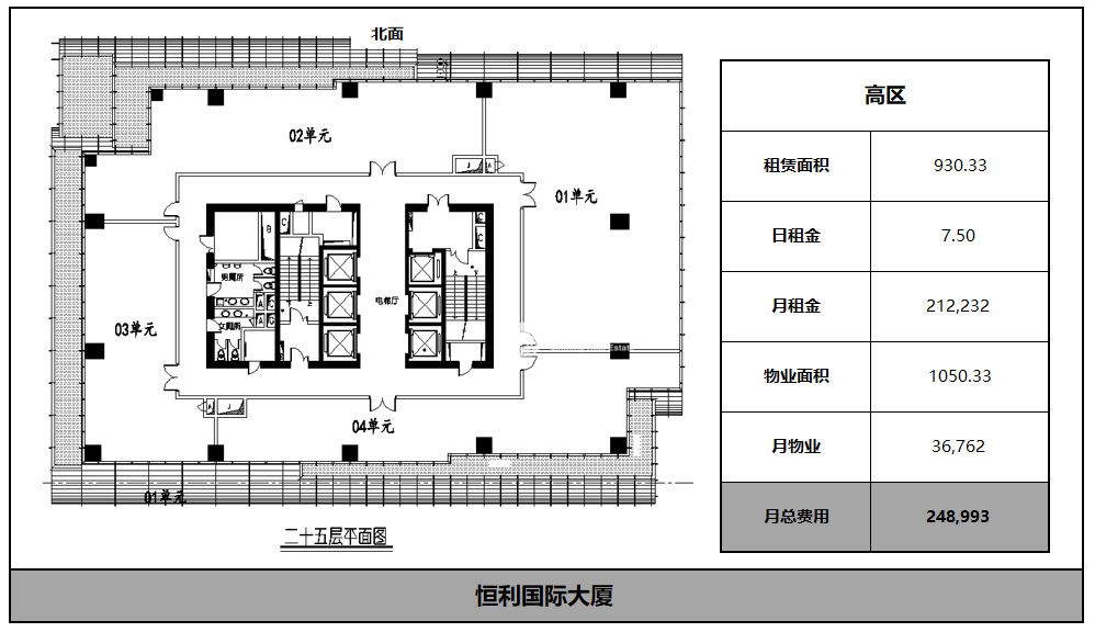 南京西路恒利国际大厦930平米写字楼出租