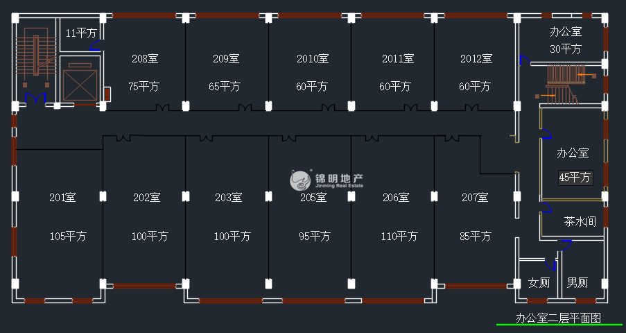 长征云岭坊1期1000平米写字楼出租