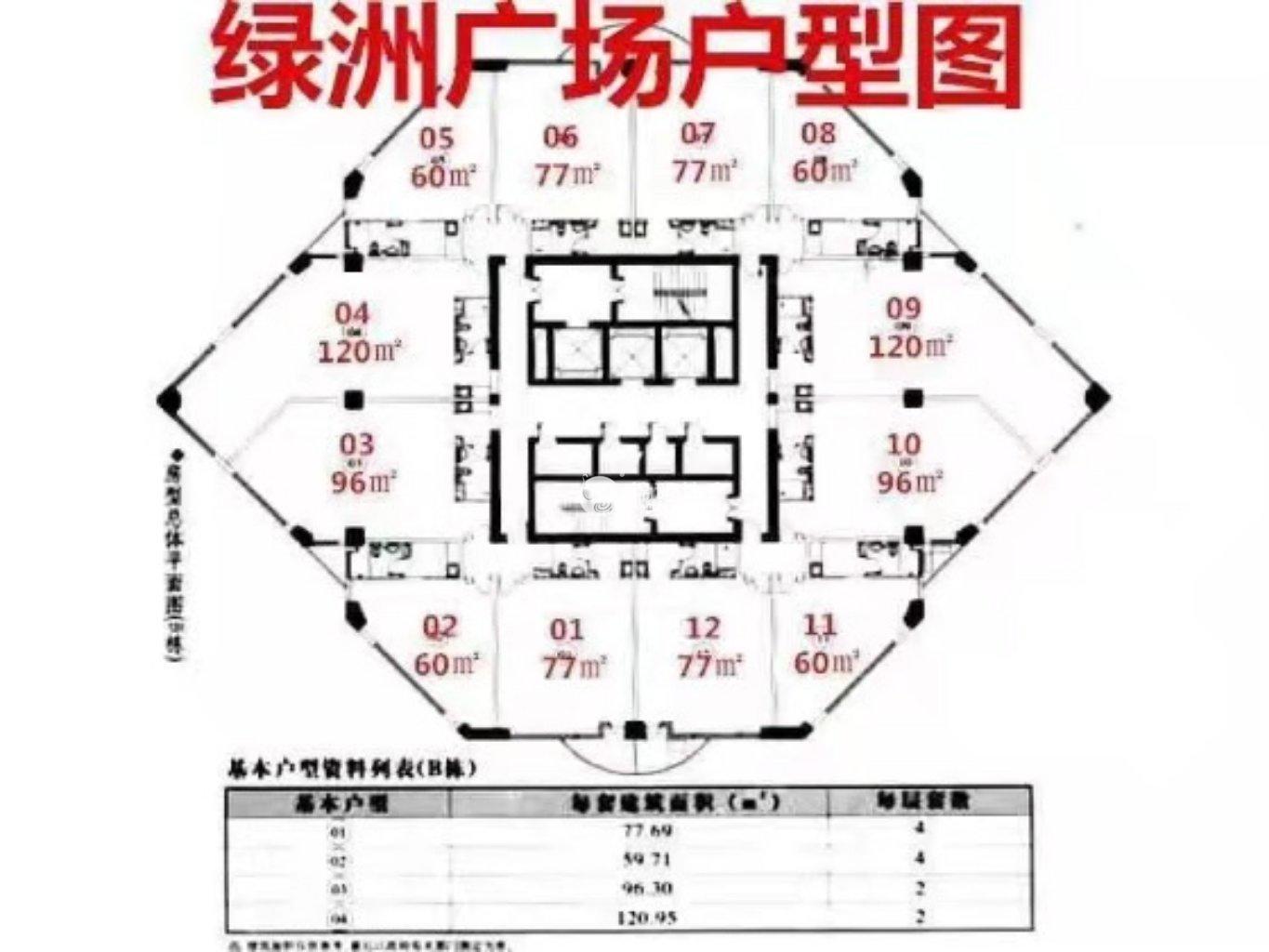曹杨绿洲广场96平米写字楼出租