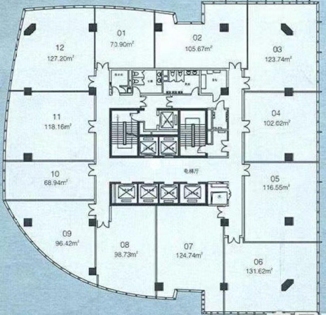 中山公园绿地商务大厦500平米写字楼出租