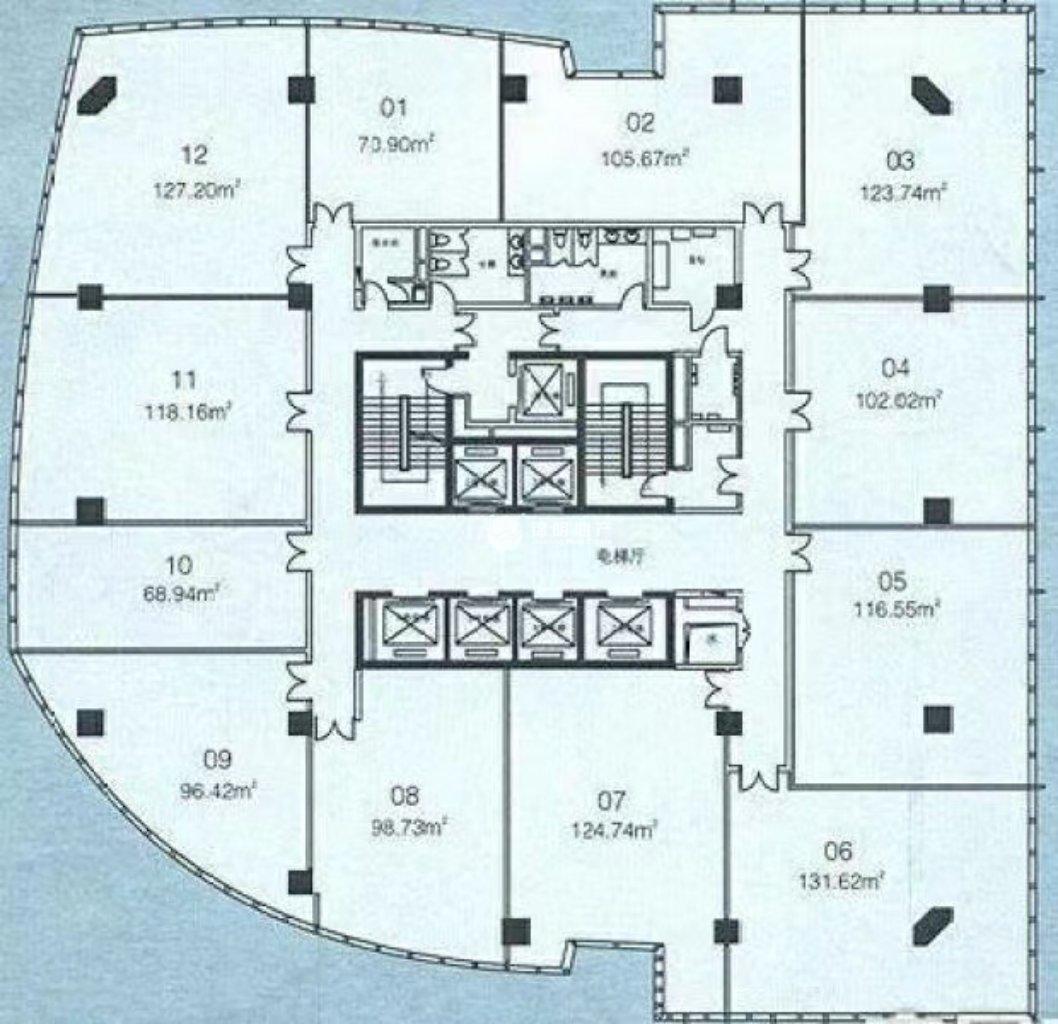 中山公园绿地商务大厦130平米写字楼出租