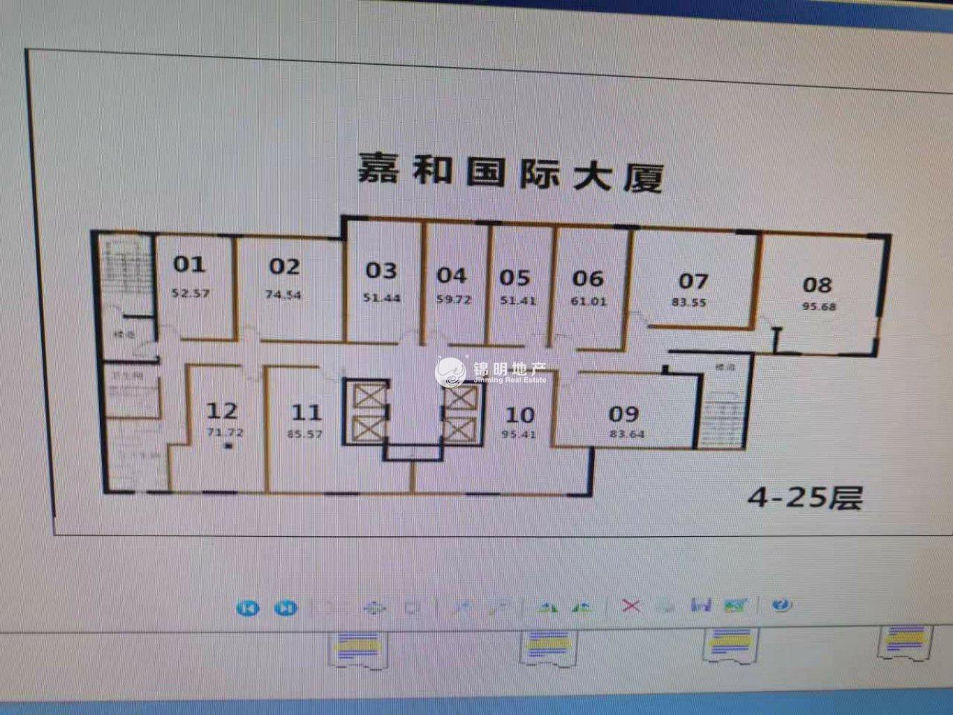 鲁迅公园嘉和国际大厦35平米写字楼出租