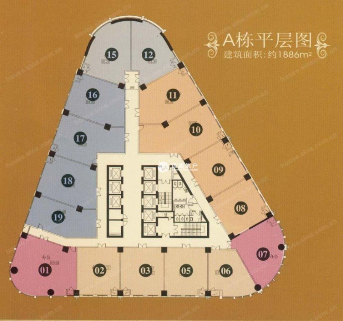 不夜城苏河1号124平米写字楼出租