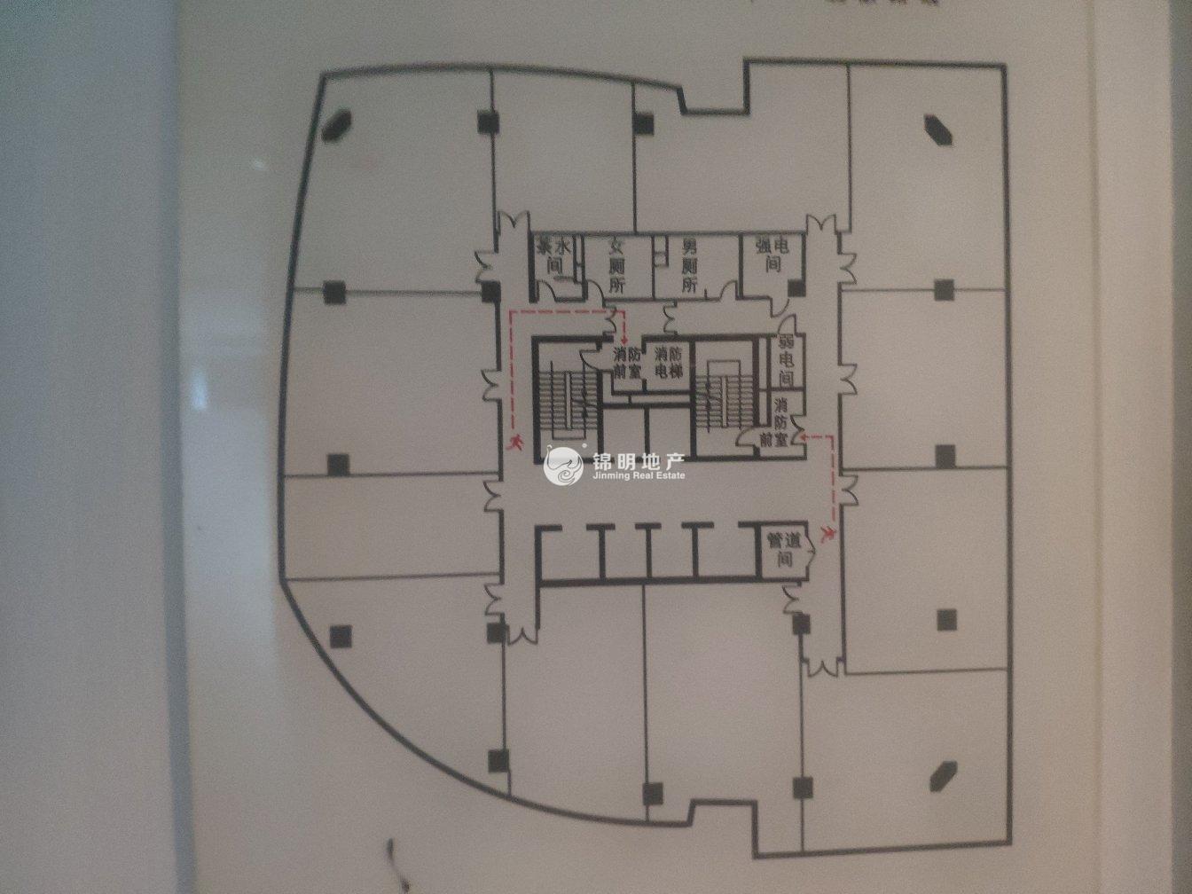 中山公园绿地商务大厦98平米写字楼出租