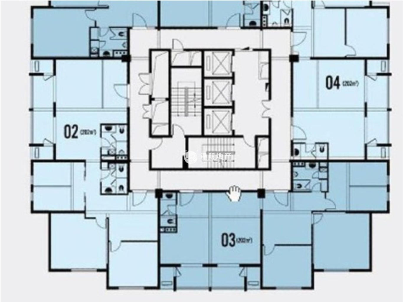 中山公园华宁国际广场120平米写字楼出租