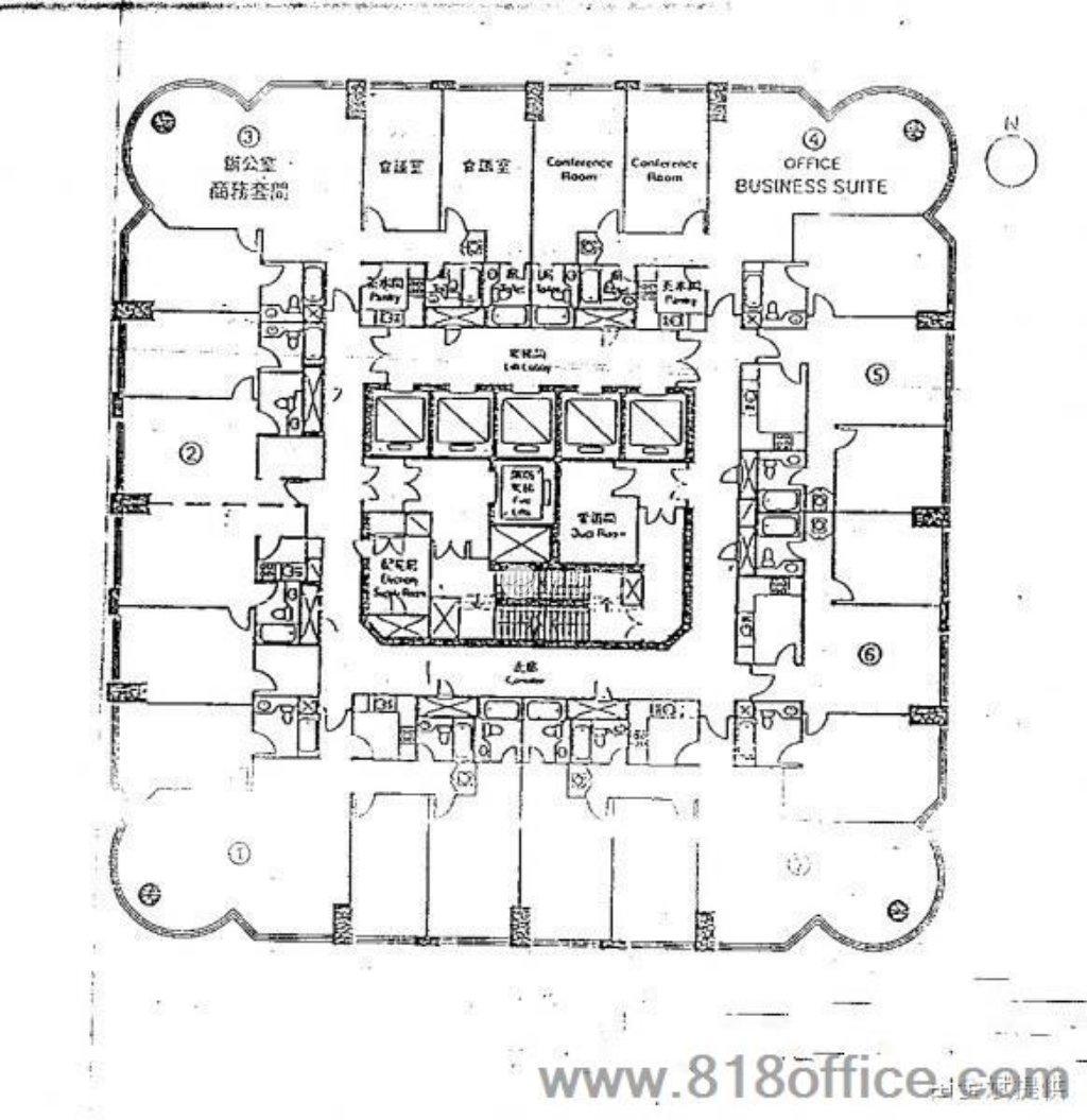 南京西路东方海外大厦215平米写字楼出租