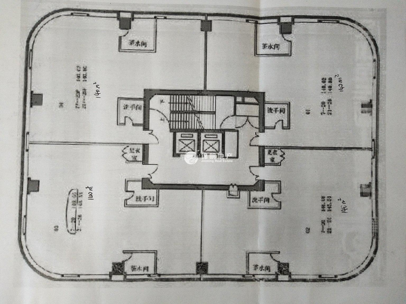 镇宁路裕丰国际大厦146平米写字楼出租