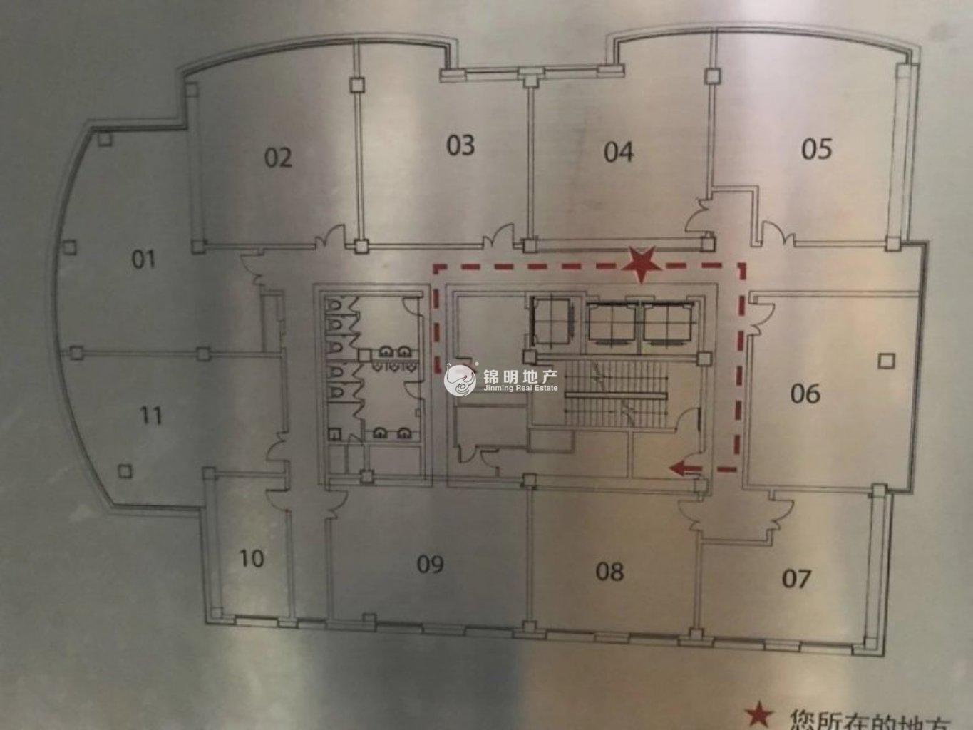 中山公园舜元企业发展大厦81平米写字楼出租