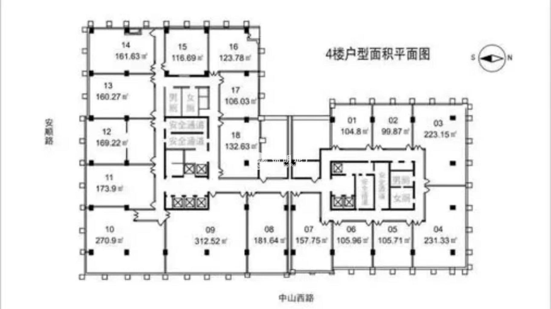 虹桥华闻国际大厦161平米写字楼出租