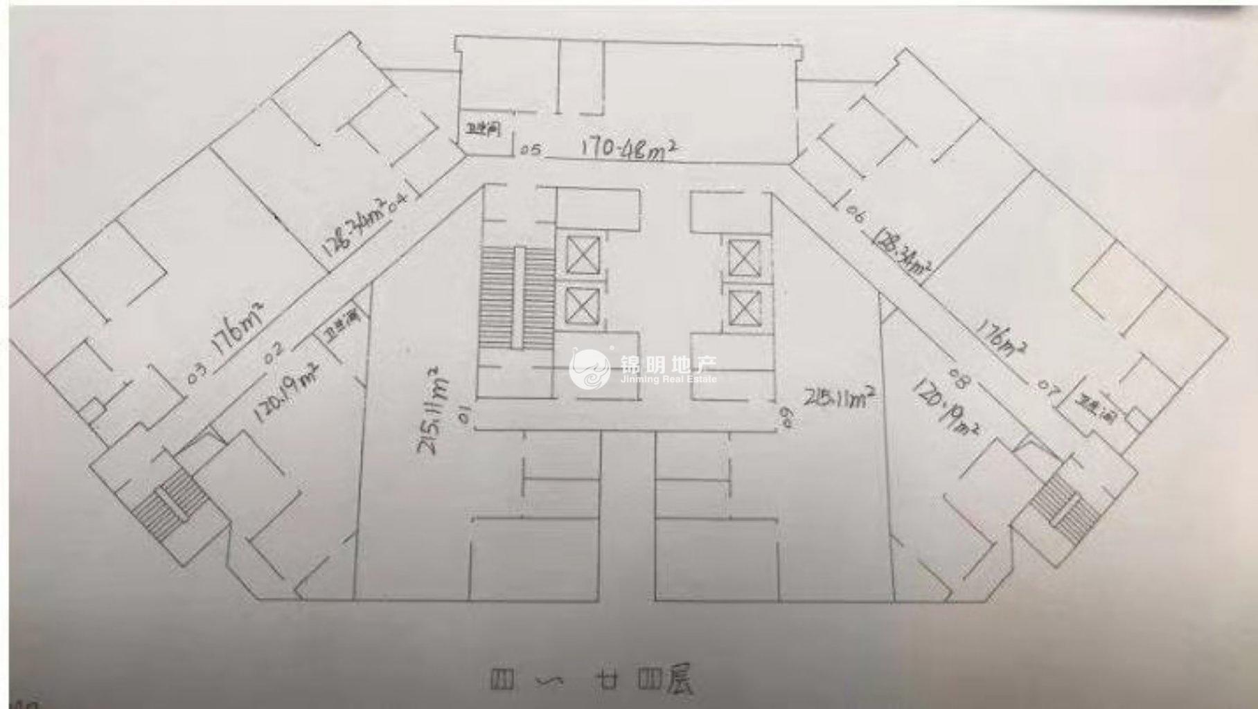 西藏北路申航大厦120平米写字楼出租