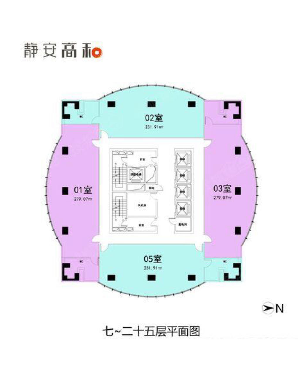 静安寺静安高和大厦1021平米写字楼出租