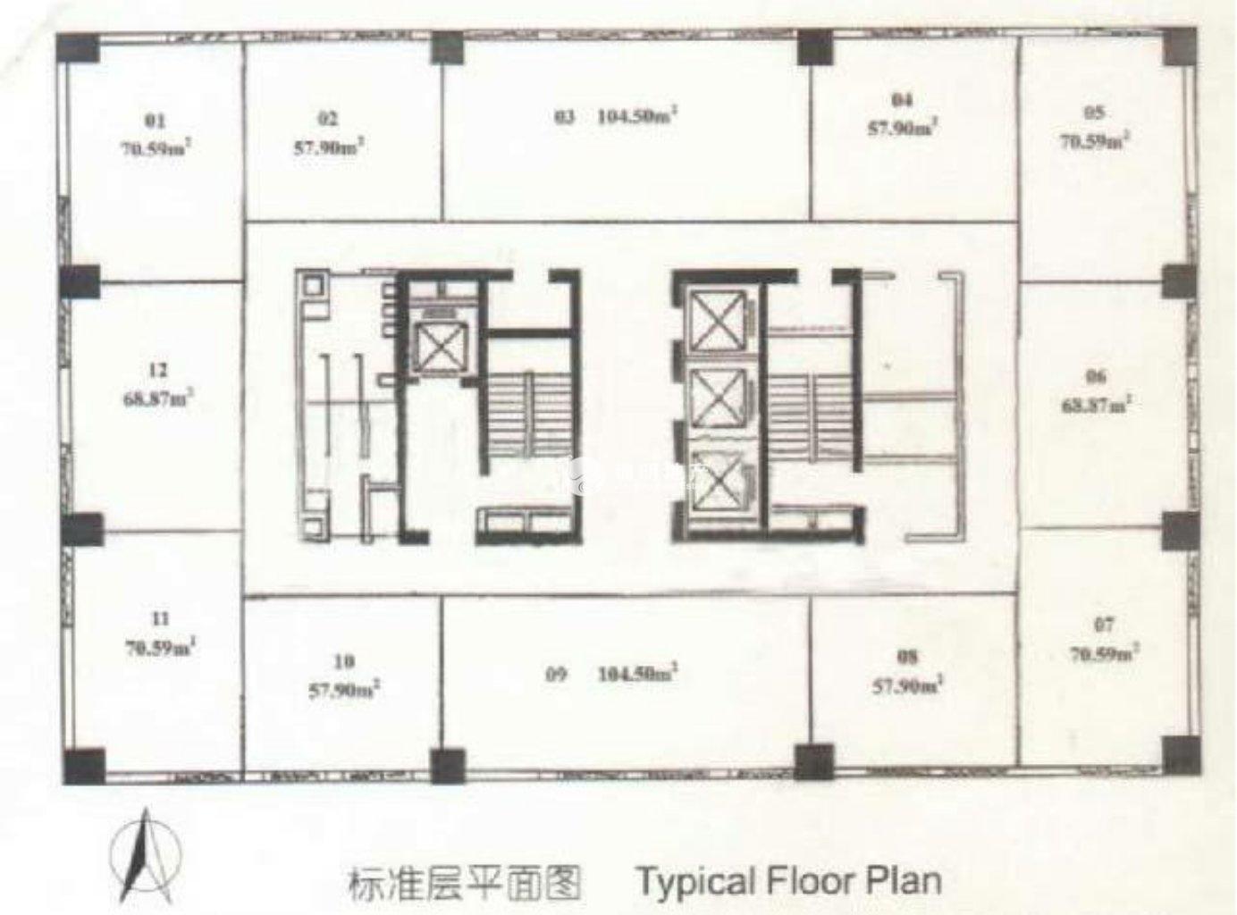 南京东路亚洲大厦104平米写字楼出租