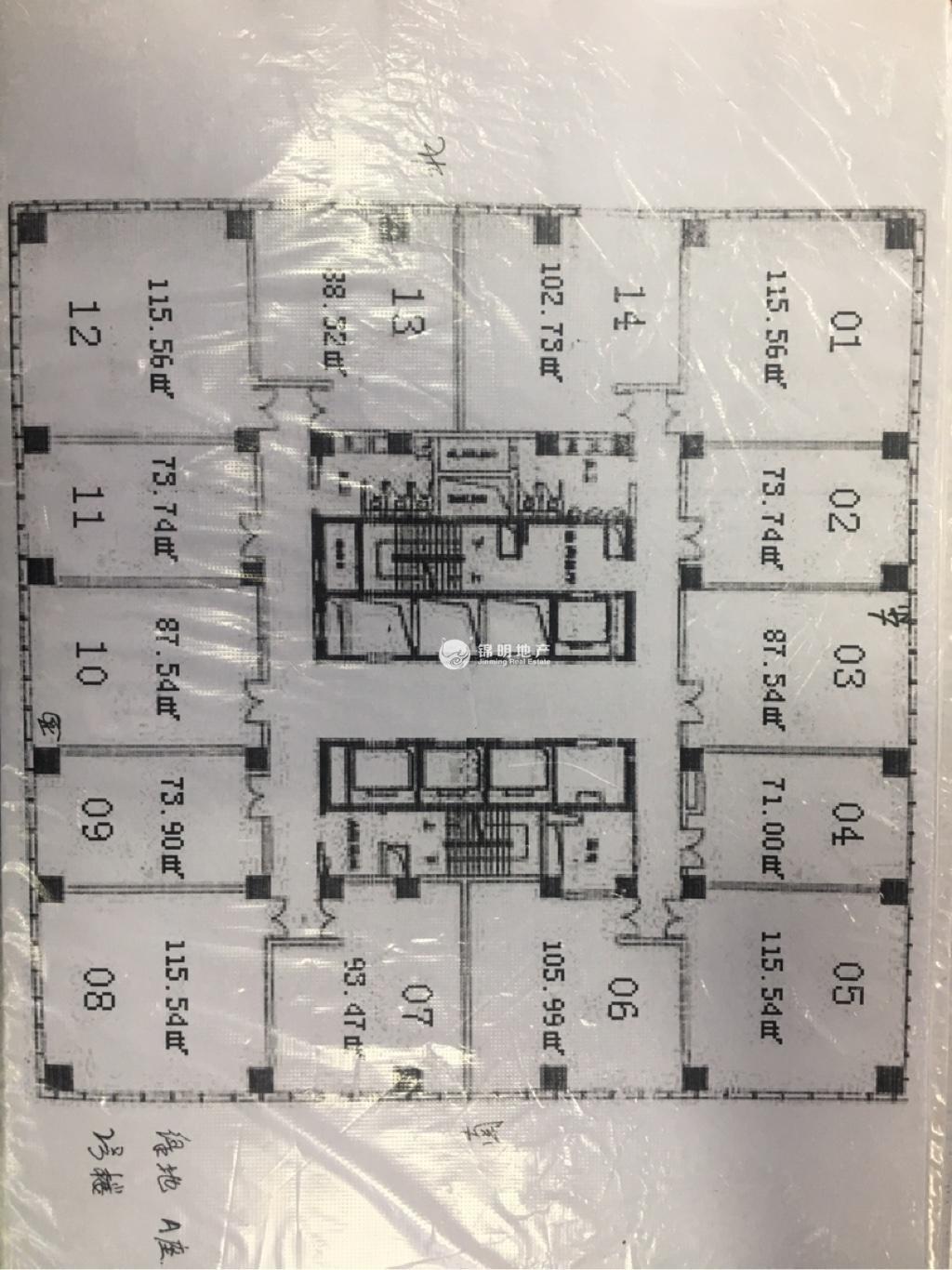 莘庄绿地蓝海103平米写字楼出租