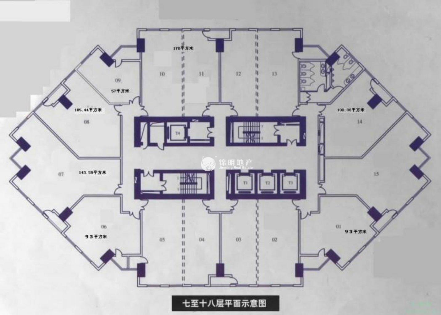 打浦桥致远大厦92平米写字楼出租