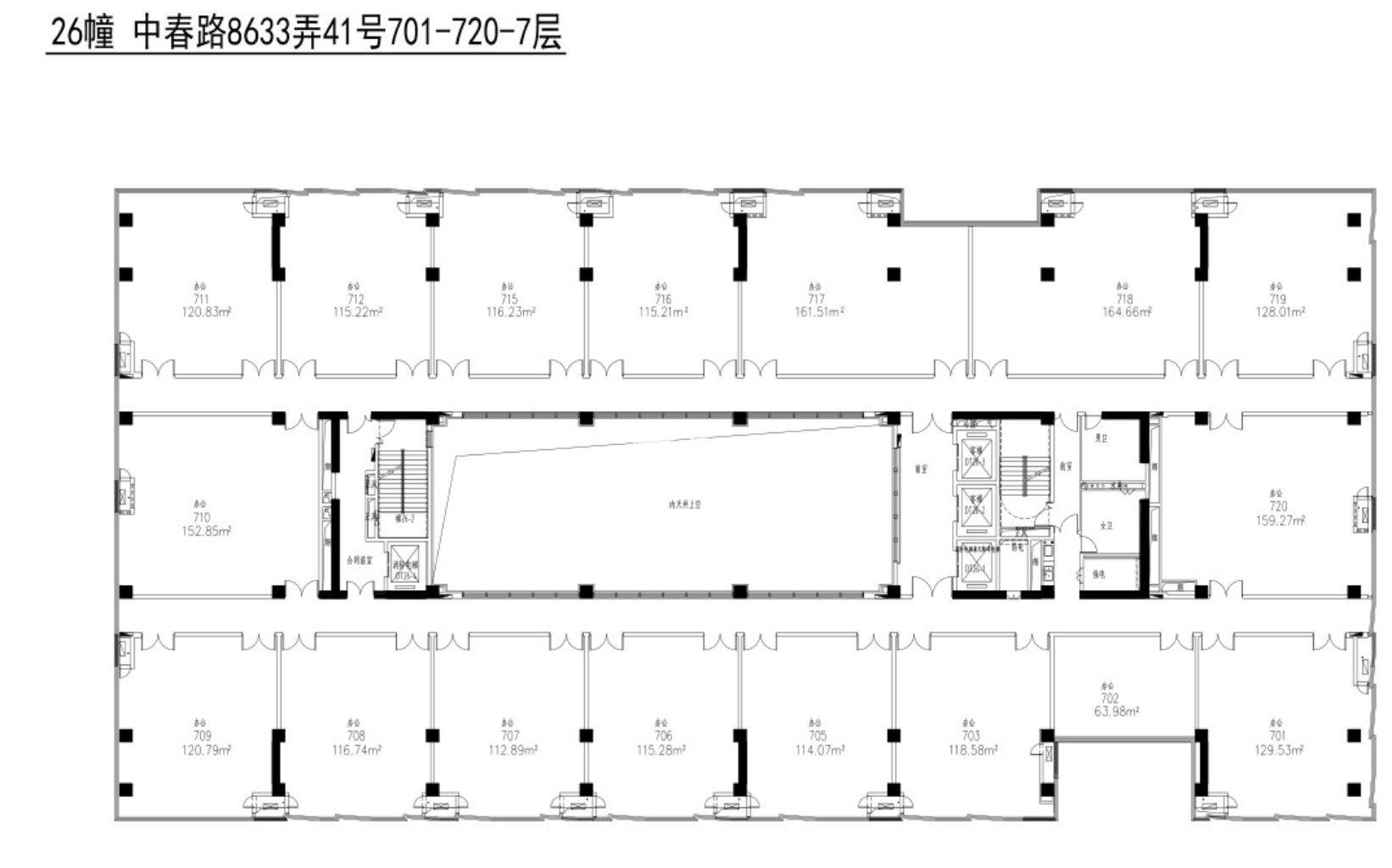 七宝万科七宝国际159平米写字楼出租