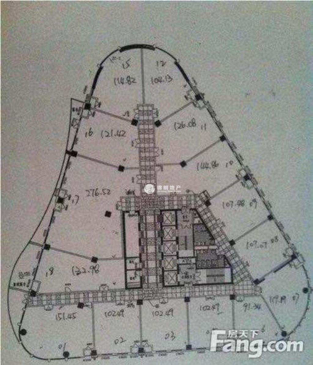 不夜城苏河1号123平米写字楼出租