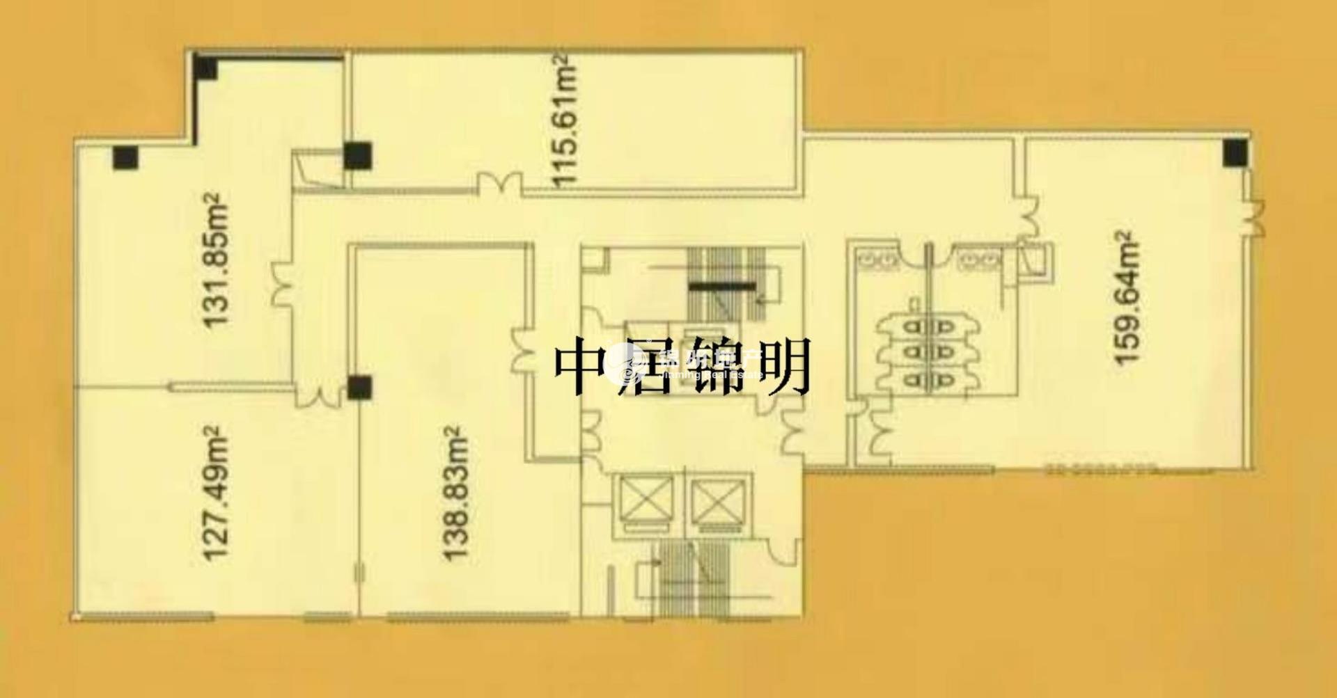 老西门安基大厦131平米写字楼出租