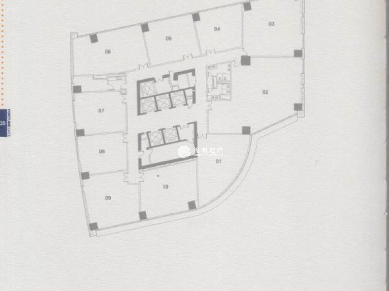 静安寺静安中华大厦90平米写字楼出租