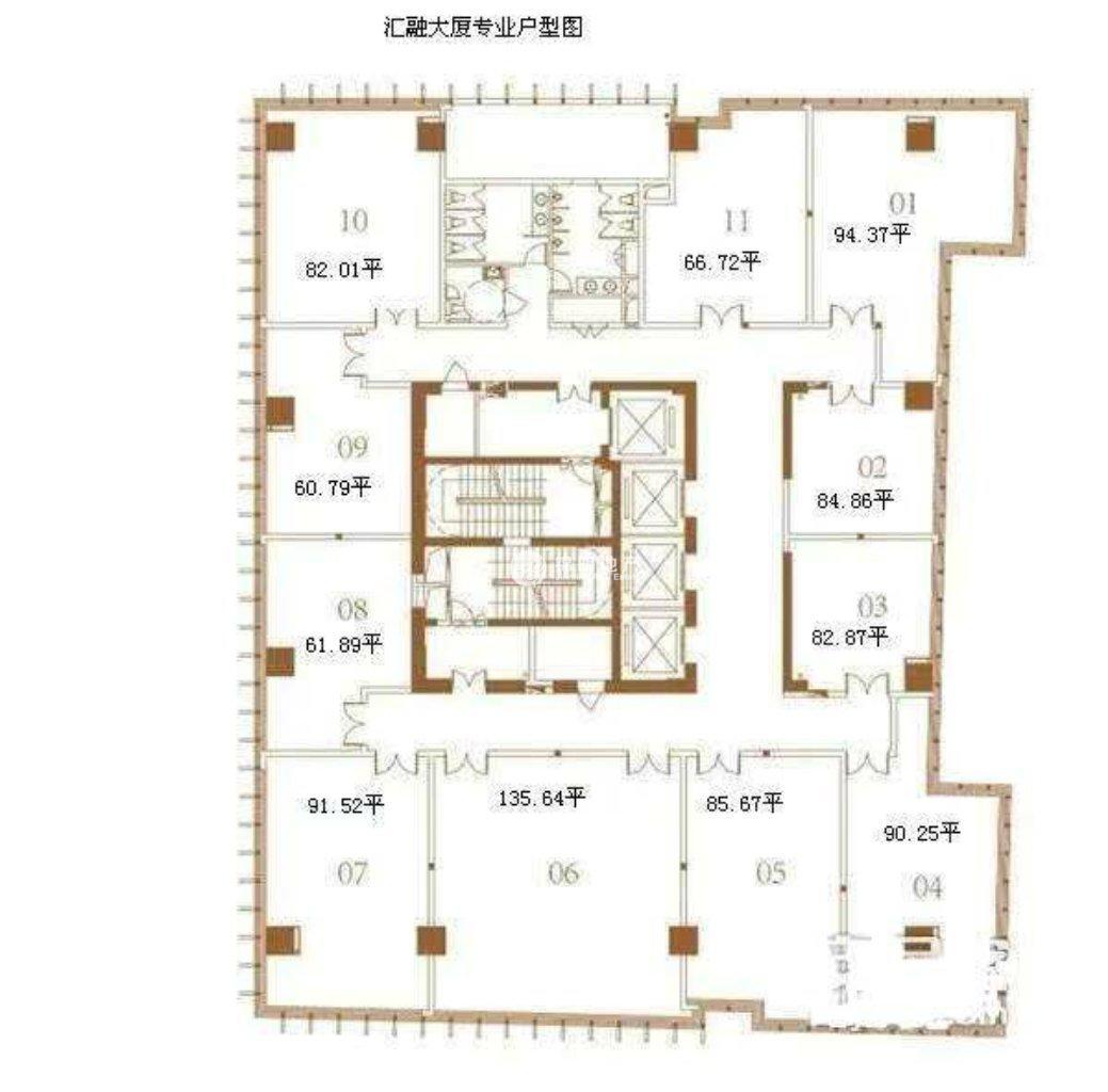 曹杨汇融大厦95平米写字楼出租