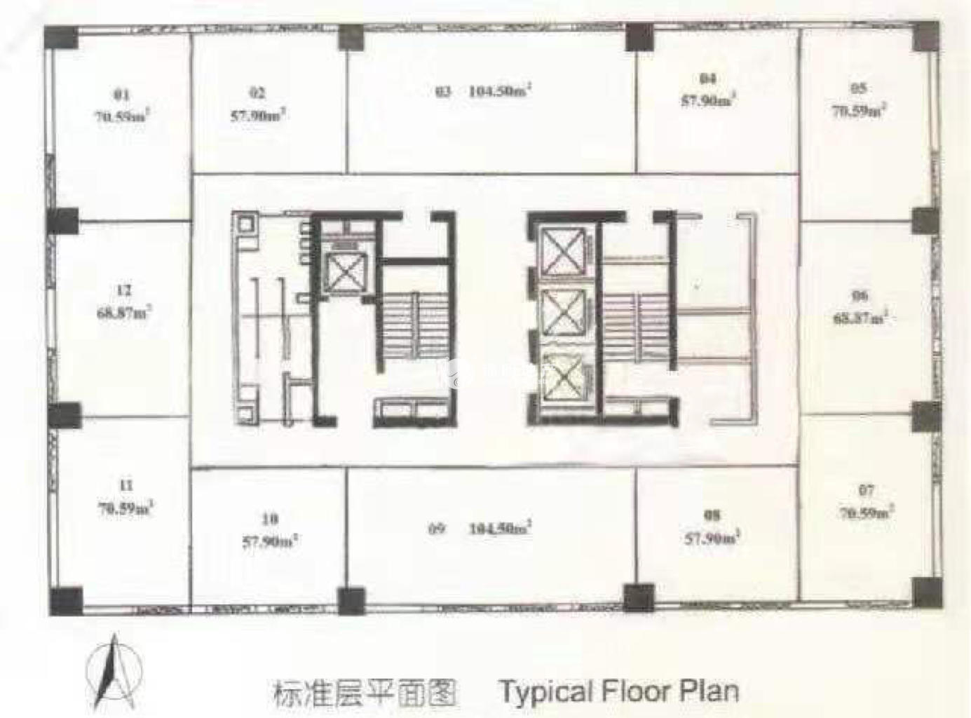 南京东路亚洲大厦165平米写字楼出租