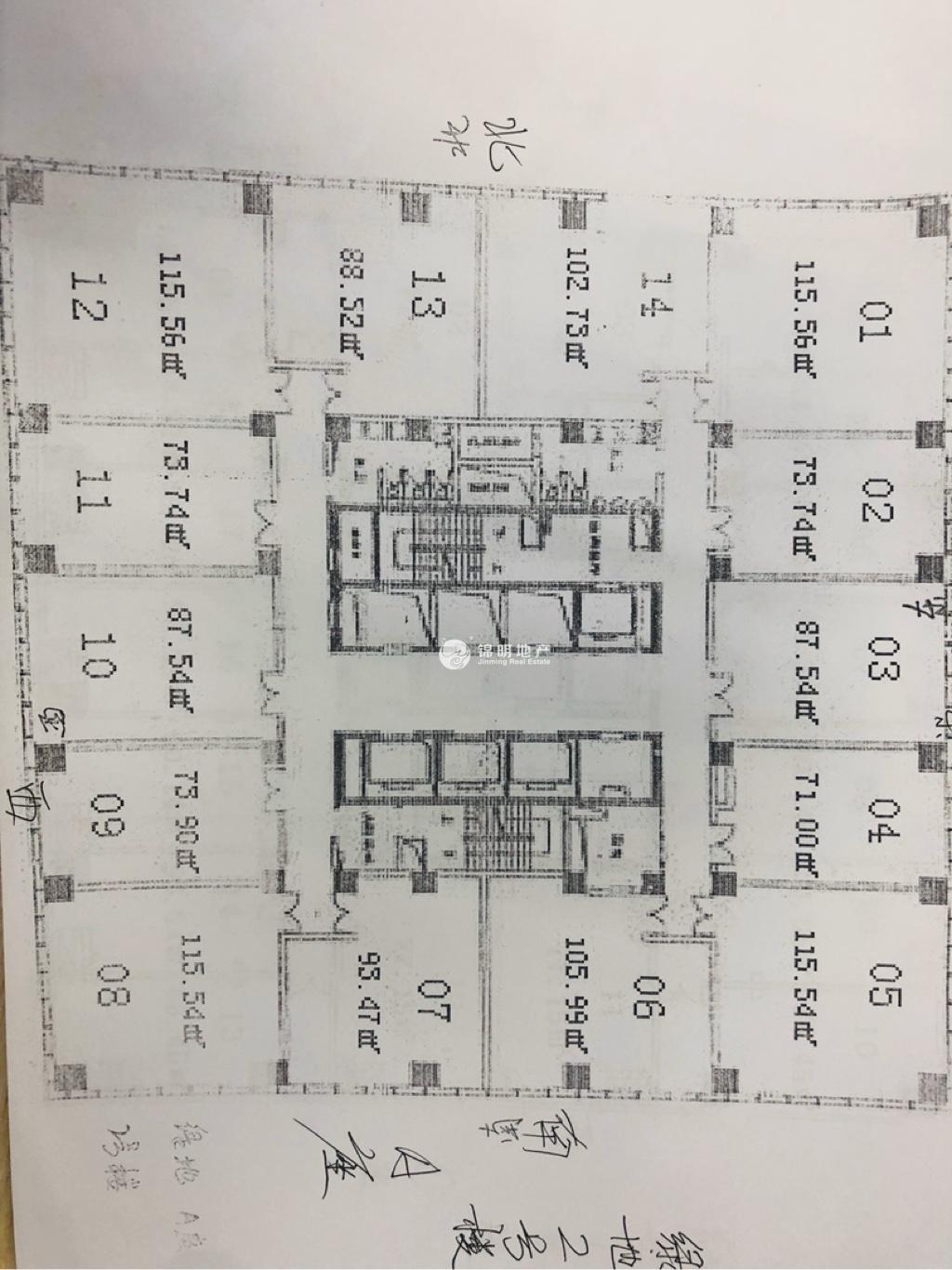 莘庄绿地蓝海115平米写字楼出租