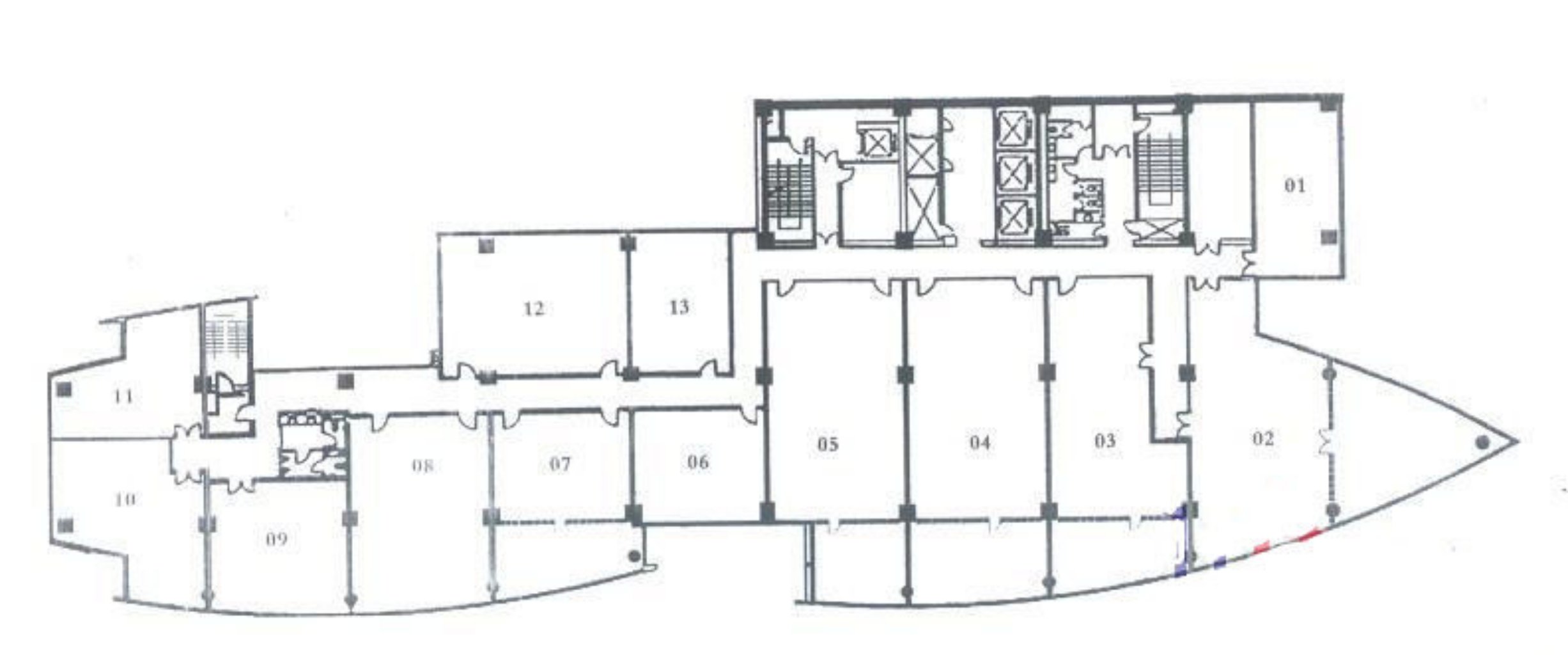 不夜城上海现代交通商务大厦91平米写字楼出租