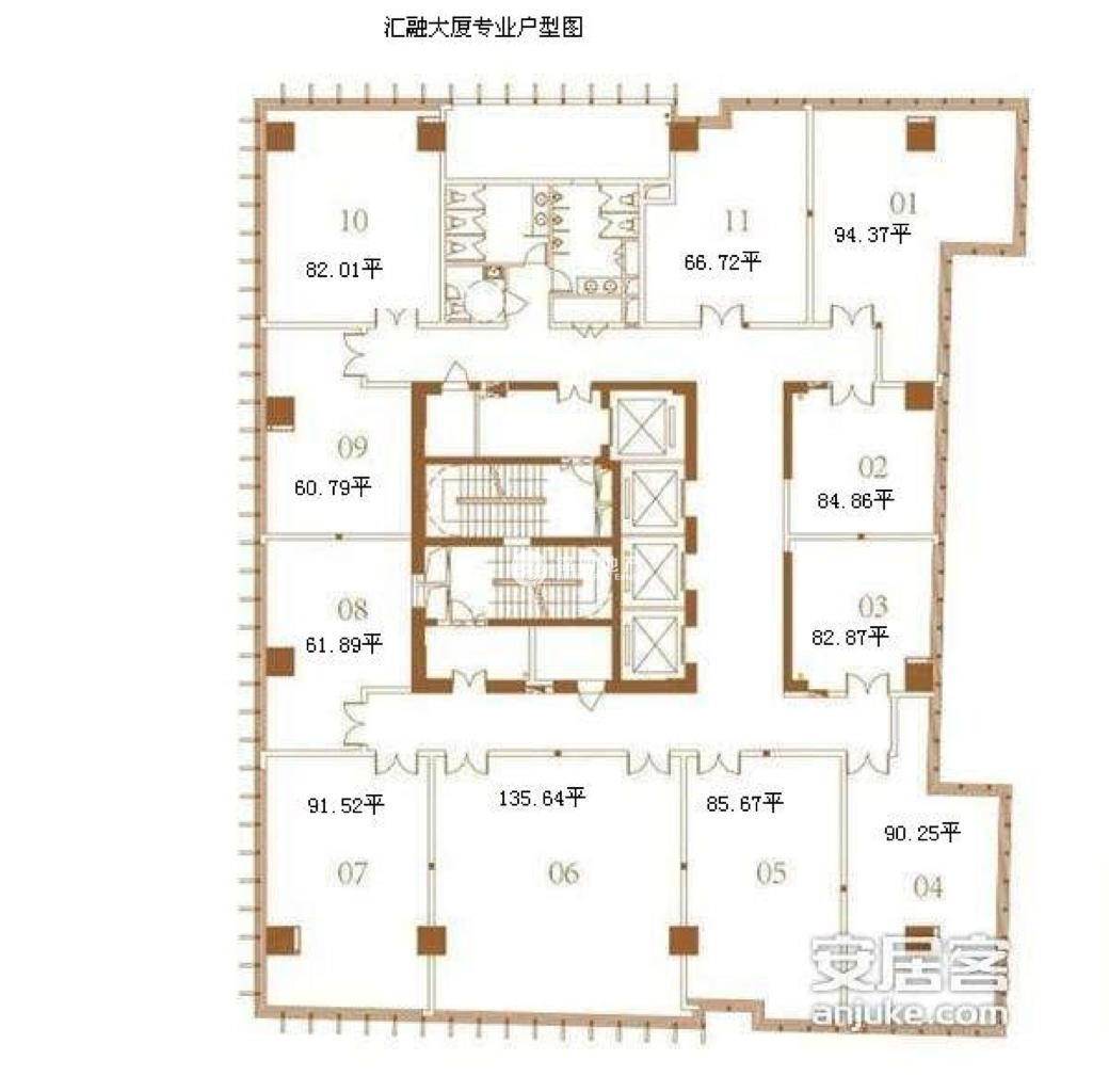 曹杨汇融大厦143平米写字楼出租