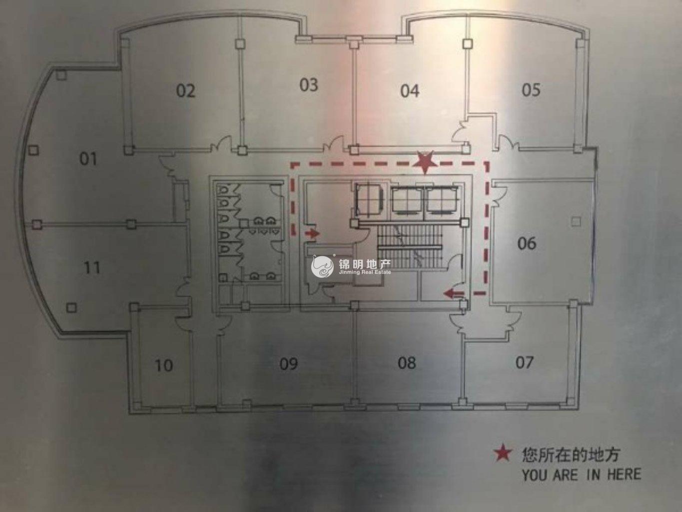 中山公园舜元企业发展大厦95平米写字楼出租