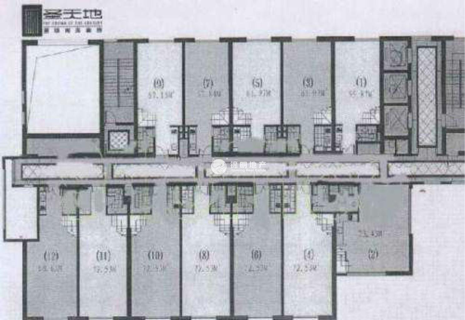 长寿路圣天地商务楼73平米写字楼出租