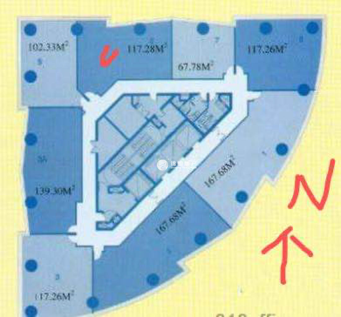 静安寺环球世界大厦117平米写字楼出租