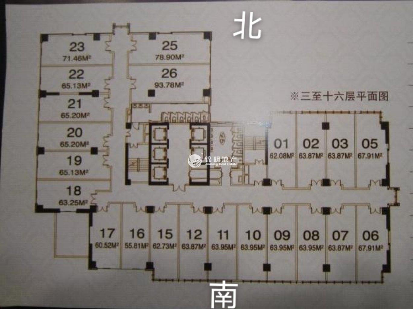 西藏北路金赢108创意广场56平米写字楼出租
