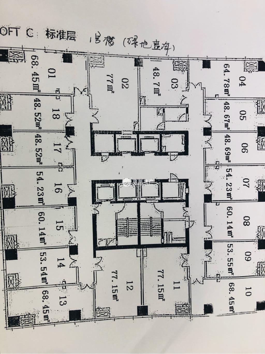 莘庄绿地蓝海48平米写字楼出租