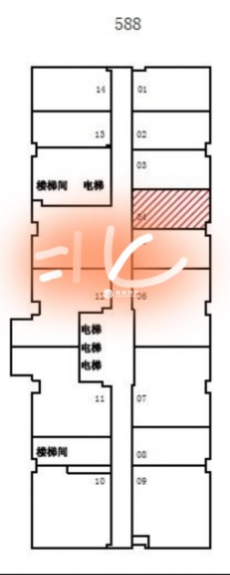 黄兴公园海尚杰座107平米写字楼出租