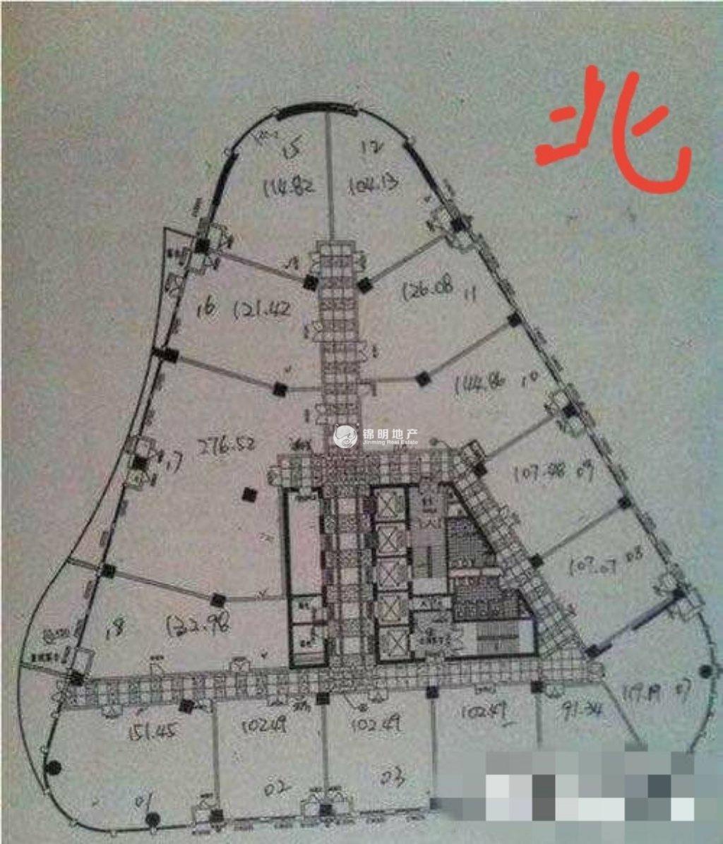 不夜城苏河1号108平米写字楼出租