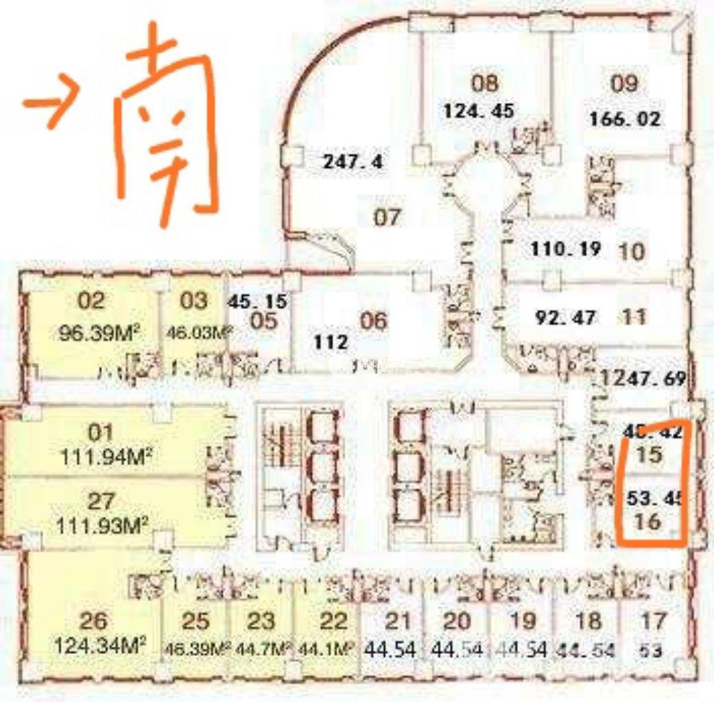 长寿路财富时代大厦102平米写字楼出租