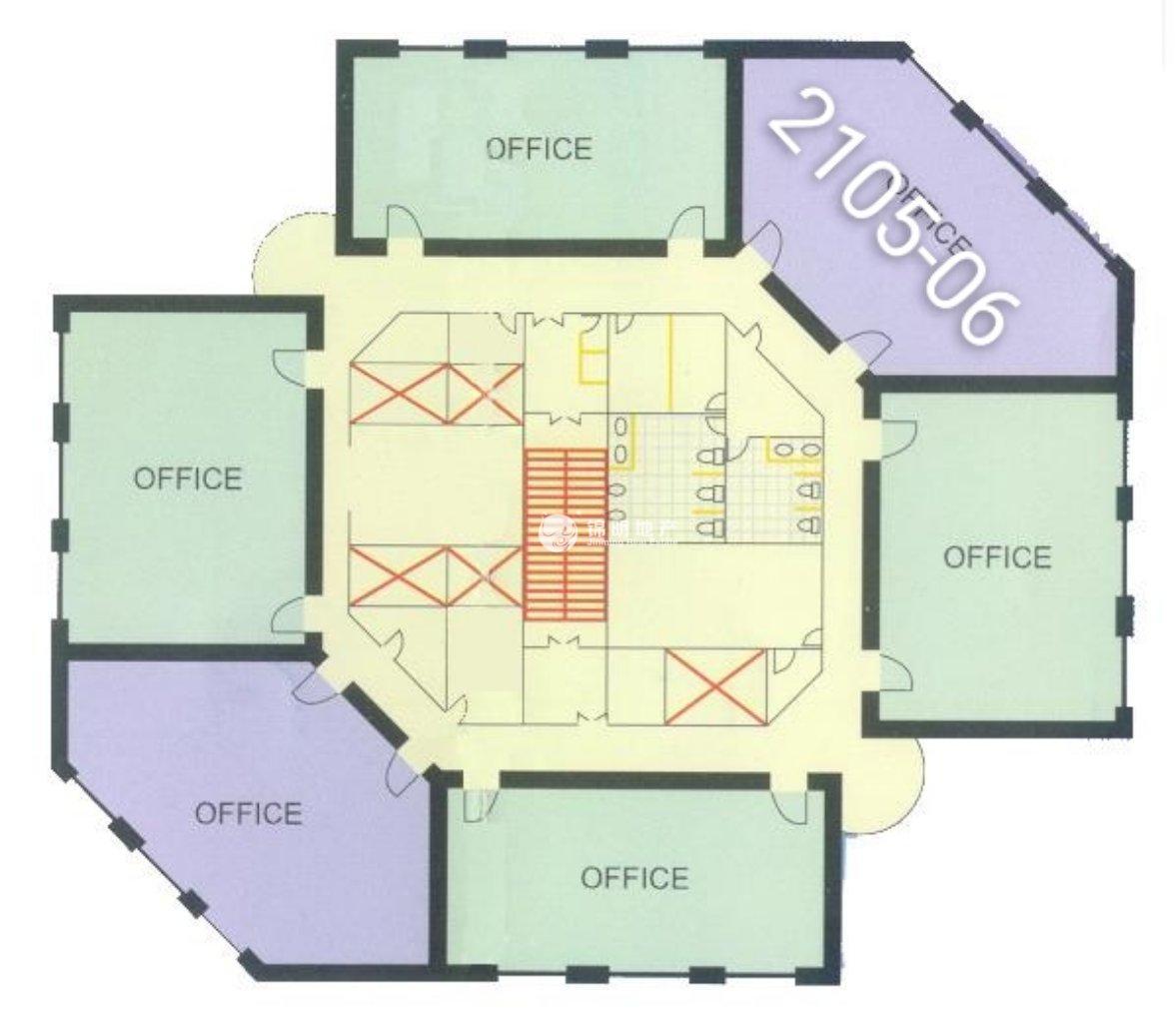 人民广场申鑫大厦195平米写字楼出租
