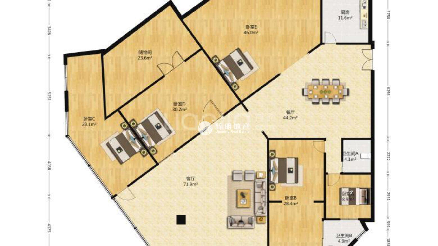 中山公园长峰大厦120平米写字楼出租