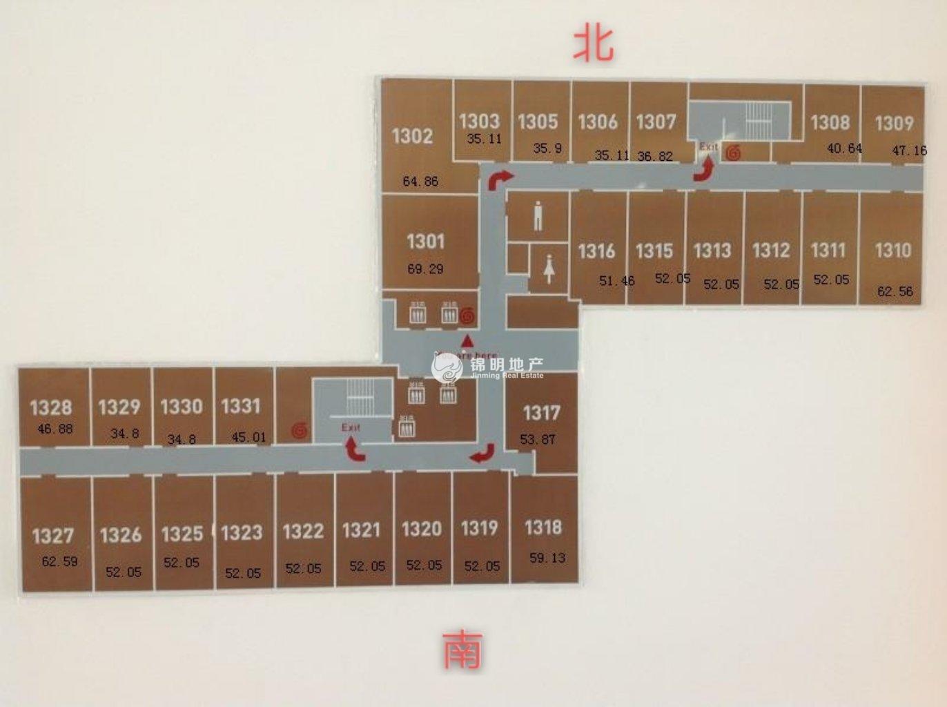 四川北路海泰时代大厦80平米写字楼出租