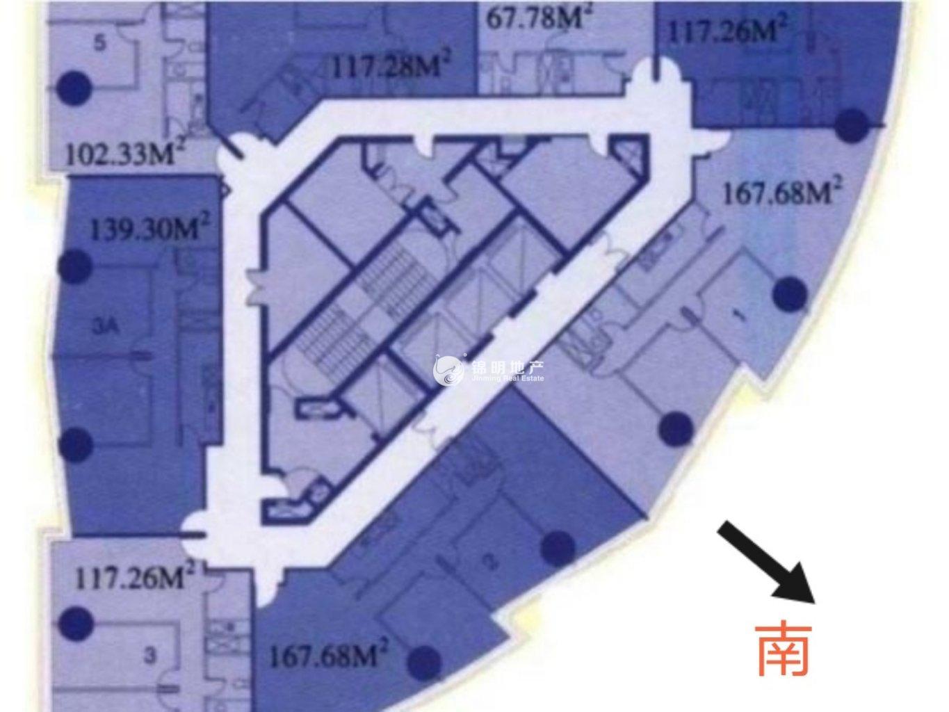 静安寺环球世界大厦102平米写字楼出租