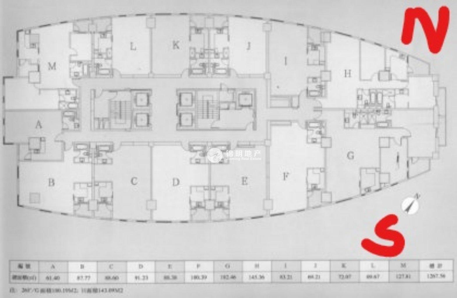 南京西路丽都新贵127平米写字楼出租
