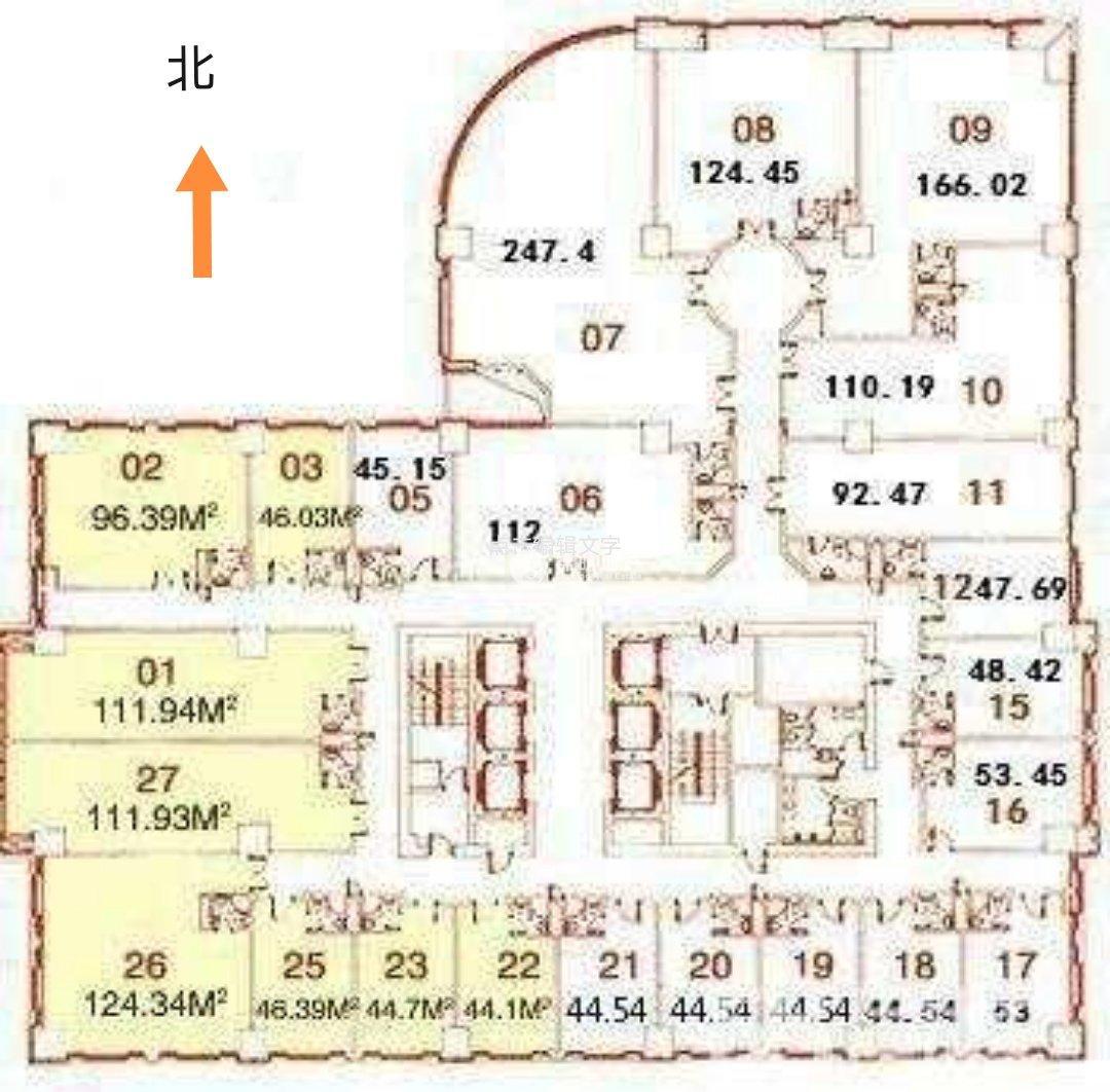 长寿路财富时代大厦126平米写字楼出租