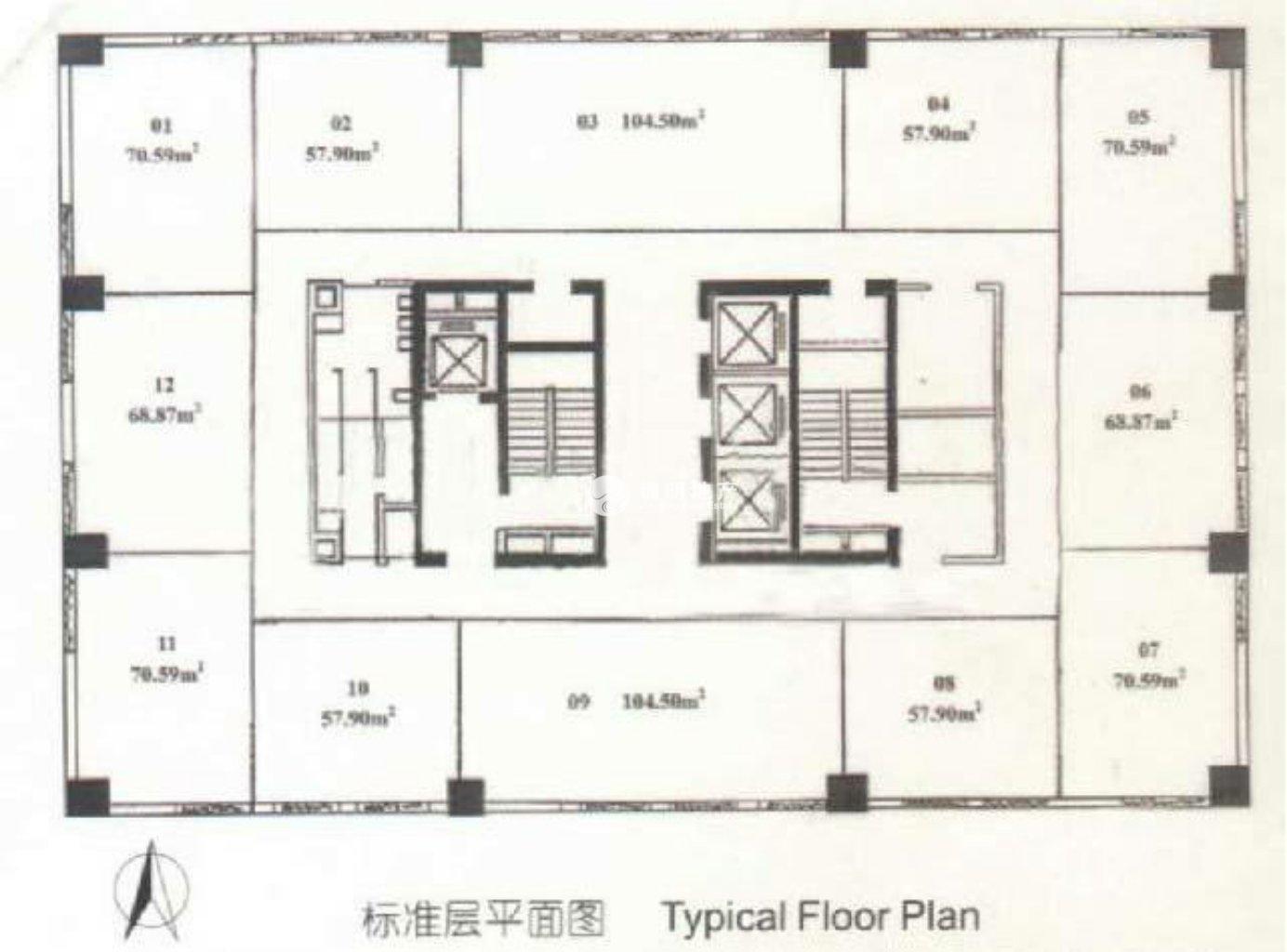 南京东路亚洲大厦106平米写字楼出租