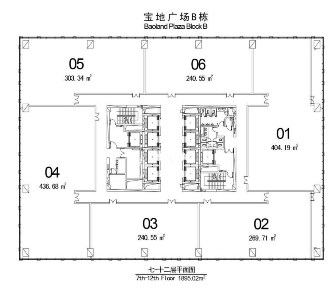 周家嘴路宝地广场1960平米写字楼出租