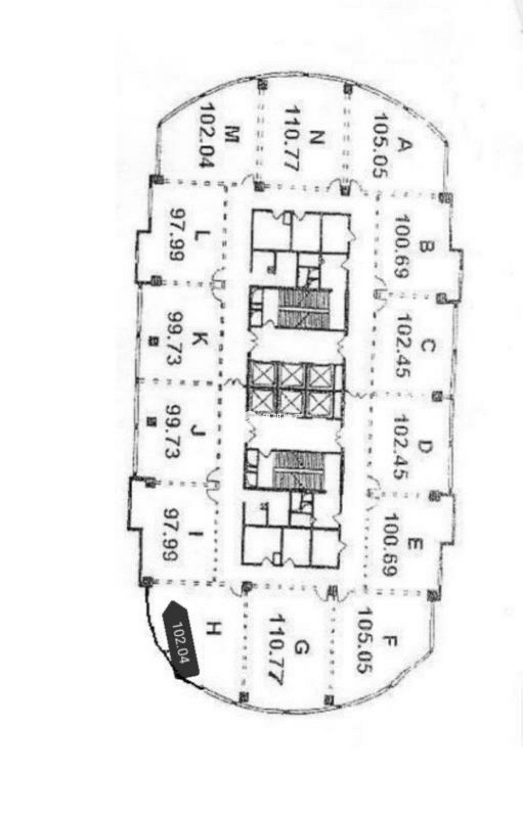 豫园新上海城市广场105平米写字楼出租