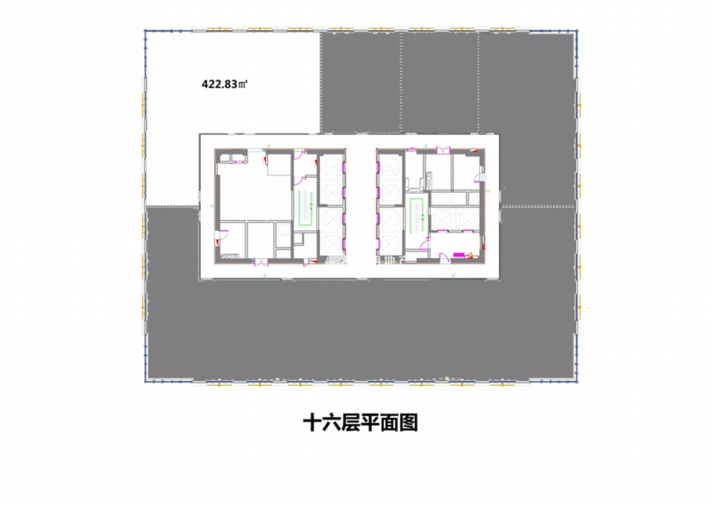 东外滩文通国际广场423平米写字楼出租