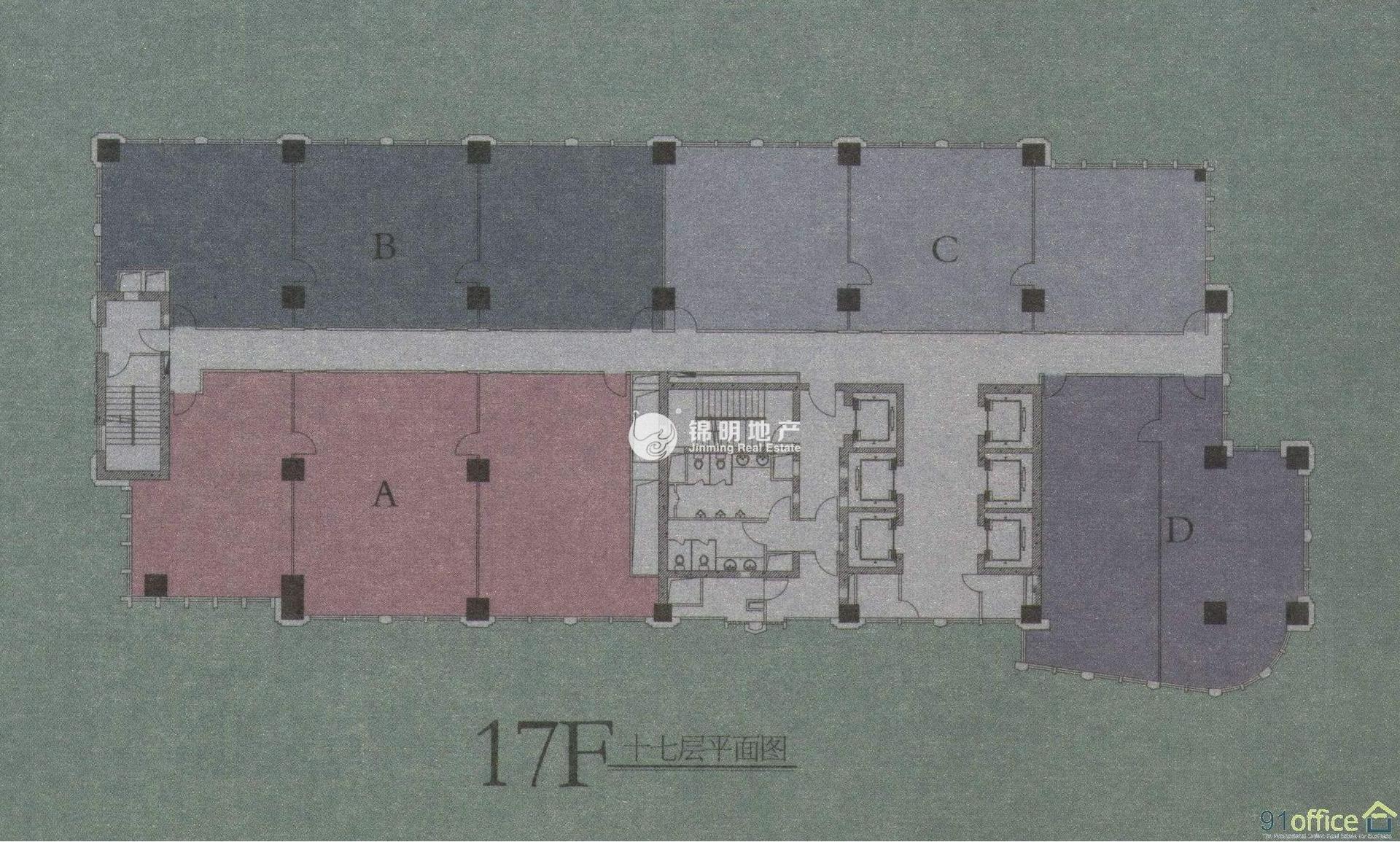 南京西路晶采世纪大厦323平米写字楼出租