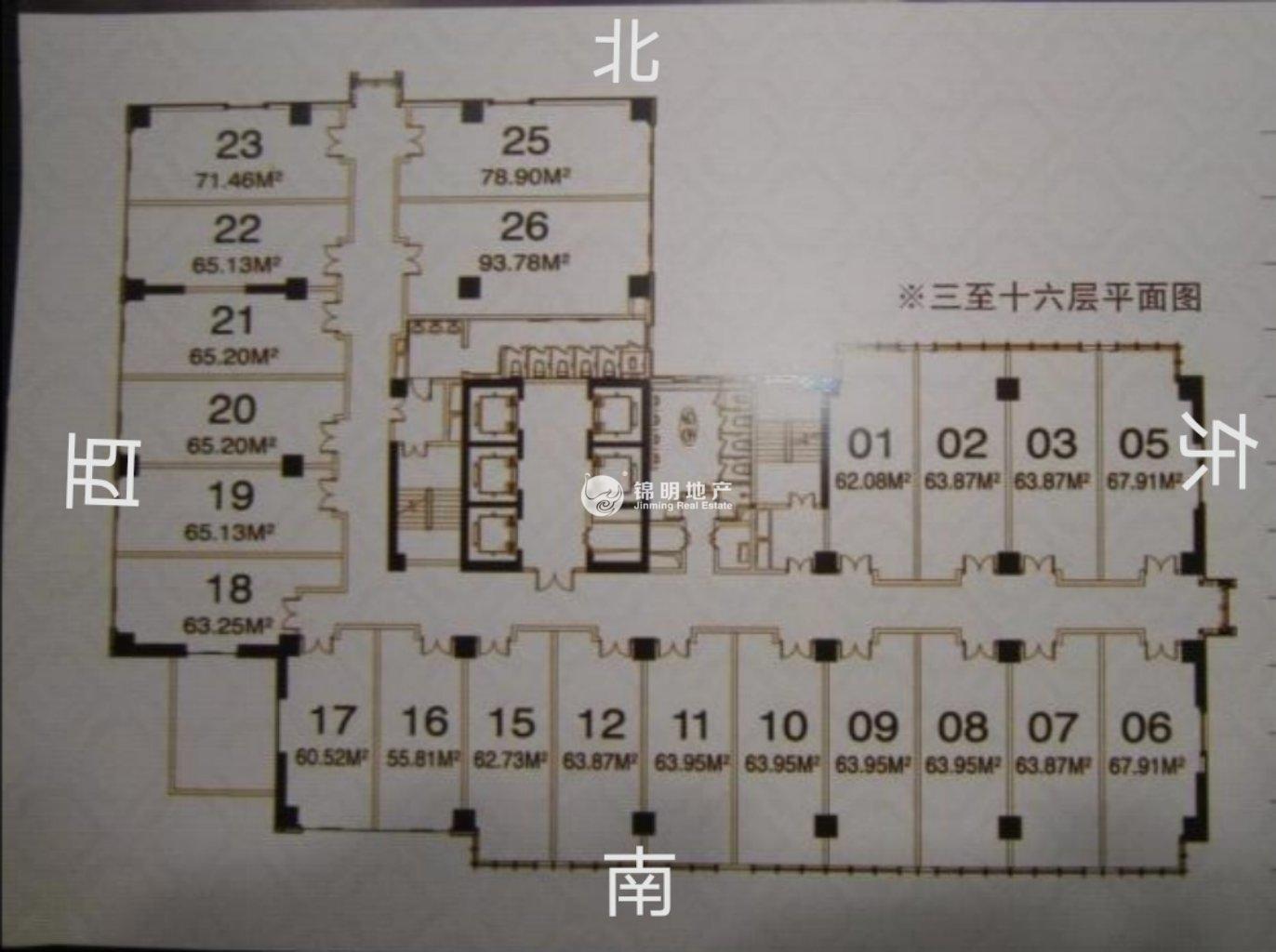 西藏北路金赢108创意广场65平米写字楼出租