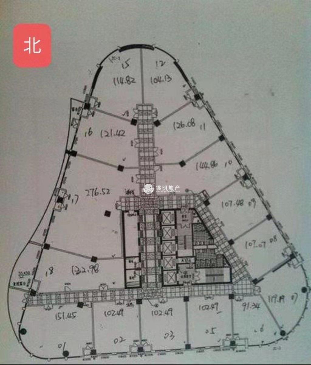 不夜城苏河1号124平米写字楼出租