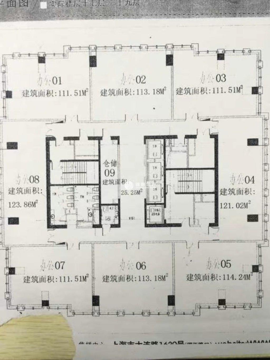 临平路骏丰国际财富广场160平米写字楼出租